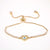 Fashion Geometric Copper Artificial Gemstones Bracelets In Bulk