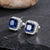 Fashion Geometric Copper Artificial Gemstones Earrings Ear Studs