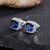 Fashion Geometric Copper Artificial Gemstones Earrings Ear Studs