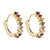 Fashion Geometric Copper Artificial Gemstones Earrings