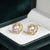 Fashion Geometric Copper Beaded Plating Inlay Pearl Zircon Earrings Ear Studs 1 Pair