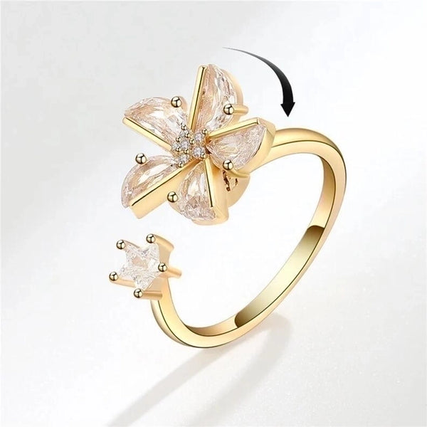 Fashion Geometric Copper Diamond Zircon Rings