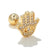 Fashion Geometric Copper Inlay Zircon Ear Studs 1 Piece