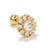 Fashion Geometric Copper Inlay Zircon Ear Studs 1 Piece