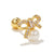 Fashion Geometric Copper Inlay Zircon Ear Studs 1 Piece