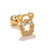 Fashion Geometric Copper Inlay Zircon Ear Studs 1 Piece