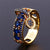 Fashion Geometric Copper Inlay Zircon Rings 1 Piece