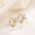 Fashion Geometric Copper Plating Zircon Earrings 1 Pair