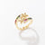 Fashion Geometric Copper Rings Plating Inlay Zircon Copper Rings