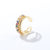 Fashion Geometric Copper Rings Plating Inlay Zircon Copper Rings