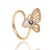 Fashion Geometric Devil's Eye Star Copper Open Ring Rhinestone Plating Zircon Copper Rings