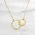 Fashion Geometric Double Circle Stainless Steel Women's Necklace Clavicle Chain