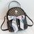 Fashion Geometric Embossing Square Zipper Classic Backpack