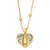 Fashion Geometric Heart Copper 18k Gold Plated Necklace In Bulk