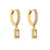 Fashion Geometric Inlaid Zircon Copper Zircon Earrings