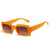 Fashion Geometric Leopard Ac Square Full Frame Women's Sunglasses