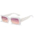 Fashion Geometric Leopard Ac Square Full Frame Women's Sunglasses