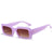 Fashion Geometric Leopard Ac Square Full Frame Women's Sunglasses