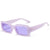 Fashion Geometric Leopard Ac Square Full Frame Women's Sunglasses