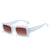 Fashion Geometric Leopard Ac Square Full Frame Women's Sunglasses