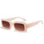 Fashion Geometric Leopard Ac Square Full Frame Women's Sunglasses