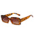 Fashion Geometric Leopard Ac Square Full Frame Women's Sunglasses