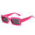 Fashion Geometric Leopard Ac Square Full Frame Women's Sunglasses