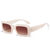 Fashion Geometric Leopard Ac Square Full Frame Women's Sunglasses