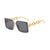 Fashion Geometric Pc Resin Square Full Frame Women's Sunglasses