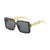 Fashion Geometric Pc Resin Square Full Frame Women's Sunglasses