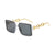 Fashion Geometric Pc Resin Square Full Frame Women's Sunglasses