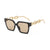 Fashion Geometric Pc Resin Square Metal Full Frame Women's Sunglasses