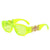 Fashion Geometric Pc Special-shaped Mirror Full Frame Women's Sunglasses