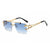 Fashion Geometric Pc Square Frameless Men's Sunglasses