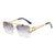 Fashion Geometric Pc Square Frameless Men's Sunglasses