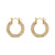 Fashion Geometric Plating Inlaid Zircon Stainless Steel Zircon Gold Plated Earrings