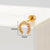 Fashion Geometric Plating Metal Artificial Gemstones Earrings Ear Studs