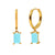 Fashion Geometric Plating Metal Artificial Gemstones Earrings