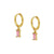 Fashion Geometric Plating Metal Artificial Gemstones Earrings