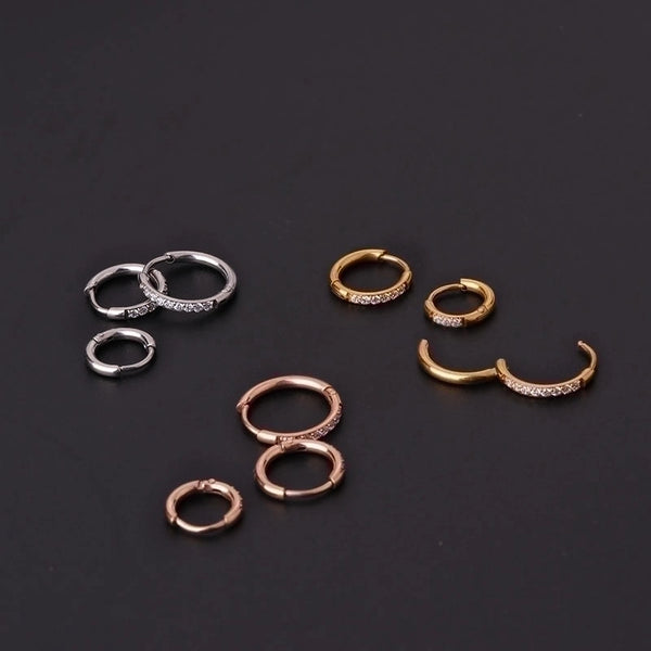 Ear Cartilage Rings & Studs Fashion Geometric 316L Stainless Steel  Plating