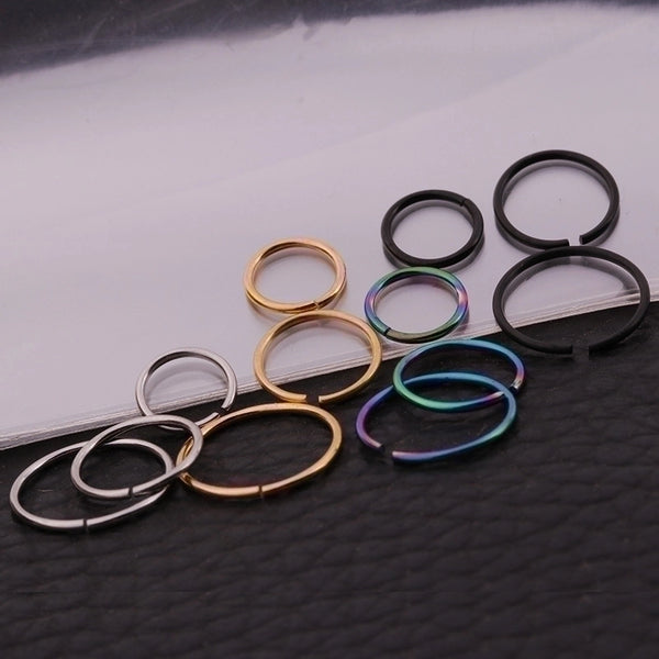 Fashion Geometric Plating Stainless Steel No Inlaid Earrings Nose Ring