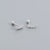 Fashion Geometric Silver Inlay Rhinestones Ear Studs 1 Pair