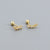 Fashion Geometric Silver Inlay Rhinestones Ear Studs 1 Pair