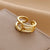 Fashion Geometric Snake Butterfly Copper Open Ring Plating Artificial Gemstones Copper Rings