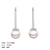 Fashion Geometric Stainless Steel Artificial Pearls 14K Gold Plated Earrings