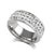 Fashion Geometric Stainless Steel Diamond Artificial Gemstones Rings