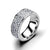 Fashion Geometric Stainless Steel Diamond Artificial Gemstones Rings