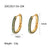 Fashion Geometric Stainless Steel Earrings Gold Plated Inlay Zircon Stainless Steel Earrings