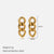 Fashion Geometric Stainless Steel Gold Plated Drop Earrings 1 Pair