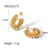 Fashion Geometric Stainless Steel Gold Plated Earrings 1 Pair